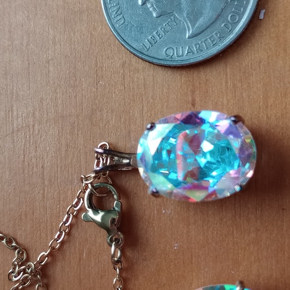Choice Of Aurora Borealis CZ Pendant - Picture 4 of 5